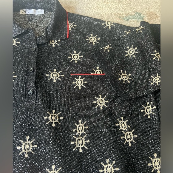 ZARA metallic polo shirt (Sz Sm) and Pant set (Sz M) - Picture 6 of 8